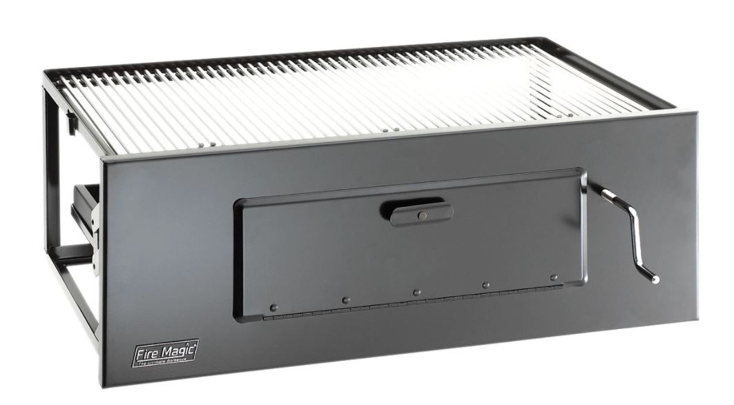FM Legacy 24" Charcoal Lift-A-Fire Built-In Grill - Chimney Cricket