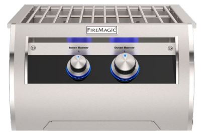 FM Echelon Built-In Power Burner with Porcelain Cast Iron Grid, NG (2 Boxes = 19-6B0N-0 & 3545) - 196B2N0 - Chimney Cricket