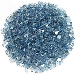 HPC Pacific Blue Reflective Decorative  Firepit Glass - Chimney Cricket