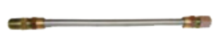 Tranquiline 12" Stainless Steel Flexible Connector 1/2" OD (3/8" ID), 3/8" FIP x 1/2" FIP - T200-2232-12 (CS25) - Chimney Cricket