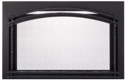 Majestic 25" Black Forged Arch Screen Front - Chimney Cricket