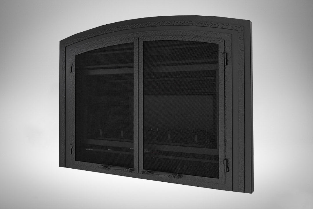 Forged Iron Front, Black  Arch - Chimney Cricket