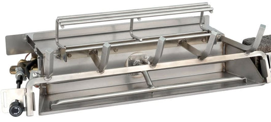 RHP 24/30" G52 OUTDOOR Radiant Fyre Stainless Steel Burner System with Safety Valve, NG - Chimney Cricket