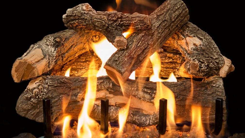 Grand Canyon 18" Arizona Weathered Oak See-Thru 7-Piece Log Set - Chimney Cricket