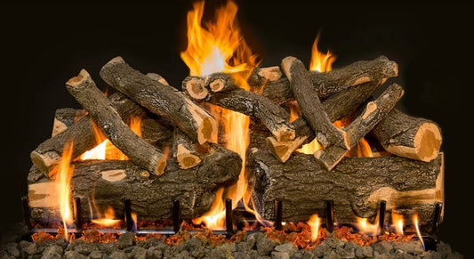 Grand Canyon 96" Jumbo Arizona Weathered Oak Charred Log Set (3 Boxes) - Chimney Cricket