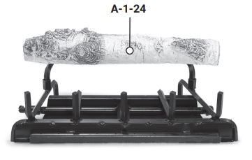 Grand Canyon 24" Aspen Bottom Back Log - A124 ** - Chimney Cricket