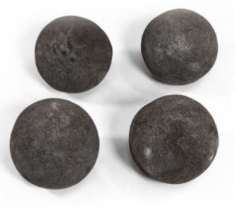 Grand Canyon 6" Black Cannon Ball 4-Piece Set - CB64B - Chimney Cricket