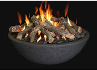 Grand Canyon 39" Charcoal Black Fire Bowl, NG - FB3913RNBLK - Chimney Cricket