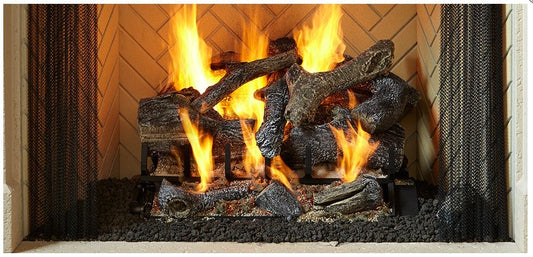 Majestic Fireside Grand Oak 3 Tier 24" Burner (Hearth Kit) - NG - IPI - Chimney Cricket