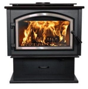 ES Gateway 3500 Freestanding Metallic Black Wood Burning Stove - Chimney Cricket