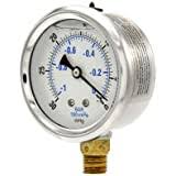 0-50 PSI Liquid Filled Gauges, 1/4" Bottom Mount - Chimney Cricket