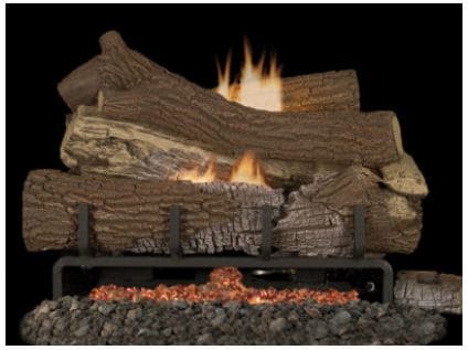 Superior F2100A 30" Giant Timbers Concrete Logs 1/2 - Chimney Cricket