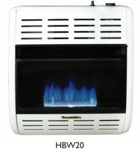 HearthRite Blue Flame Wall Heater, 20,000 Btu, LP Thermostat Control - Chimney Cricket