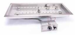 Hpc 36" X 14" Rectangle Bowl Pan With 30" X 8" Torpedo H-burner, Push Button/flame Sense Ignition, Ng