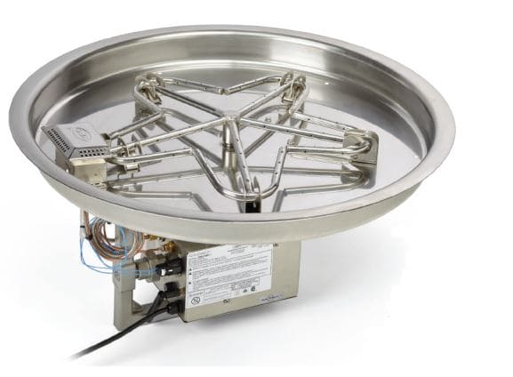 HPC 31" Round Bowl Pan with Electronic Ignition System 120VAC, NG - Chimney Cricket