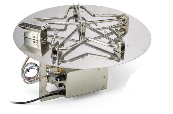 HPC 37" Round Flat Pan with 30" Penta Torpedo SS Burner, Electronic Ignition, NG - TOR-PENTA37EI-HI/LO-NG/120VAC ** - Chimney Cricket