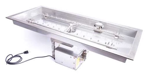 HPC 90" x 16" Rectangle Insert with 84" x 10" Torpedo H-Burner, Electronic Ignition, LP - Chimney Cricket