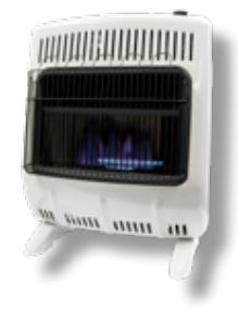 HeatStar 20,000 BTU Blue Flame Vent Free Wall Heater with Thermostat Control, LP - F156031 - Chimney Cricket