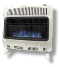 HeatStar 30,000 BTU Blue Flame Vent Free Wall Heater with Thermostat Control, NG - F156060 - Chimney Cricket