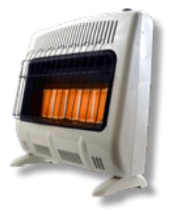 HeatStar 30,000 BTU Infrared Vent Free Wall Heater with Thermostat Control, NG - F156081, F156080 - Chimney Cricket