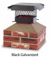 HY-C Round Blk Galv Bolt-On Cap - Chimney Cricket