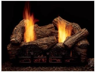 Monessen 30" Highland Oak 7-Piece Refractory Log Set - HO30R - Chimney Cricket