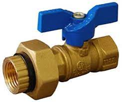 Valve, 1/2" FPT X 1/2" FPT  Dielectric Union Ball Valve w/ T-handle, Jomar, 101-403DU - Chimney Cricket
