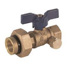 Valve, 3/4" FPT x 3/4 FPT Ball Valve w/ FPT Dielectric Union & Side Tap, Jomar, 102-314DU - Chimney Cricket