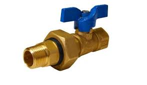 Valve, 1/2" MPT X 1/2" FPT, Dielectric Union Ball Valve w/ T-handle, Jomar, 101-803DU - Chimney Cricket
