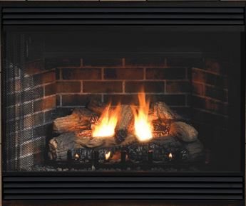 WMH Keystone Louvered Face B-Vent Fireplace Deluxe 34 with Electronic Valve, NG - Chimney Cricket