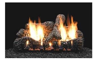 WMH 16" Charred Oak 4-Piece Ceramic Fiber Log Set - Chimney Cricket