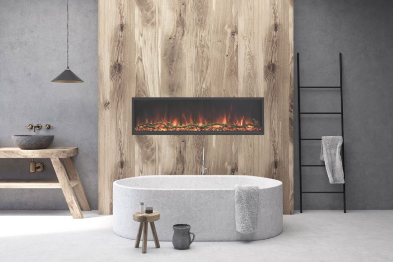 Modern Flames 96" Landscape Pro Slim Linear Electric Fireplace - Chimney Cricket