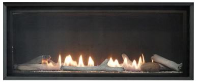 WMH 36" Loft Linear Millivolt Fireplace - NG - Chimney Cricket