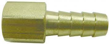 Hose Barb, 1/4" Barb X 1/4" FPT Brass Barb, for 1/4" ID Hoses Assembly, MEC, ME4632 - Chimney Cricket