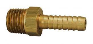 Hose Barb, 1/4" MPT X 1/4" Brass Hose Barb, High Pressure / 7 Barbs, for 1/4" ID Hoses Assembly, MEC, ME5232, HC5232 - Chimney Cricket