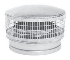 Metal Fab 12" Air Cooled Temp/Guard® Stainless Steel Chimney Cap with Spark Arrester - Chimney Cricket