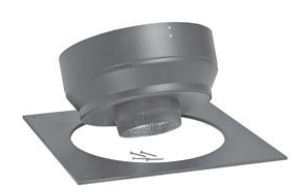 Metal Fab 6" Temp/Guard® Deluxe Ceiling Support - Chimney Cricket