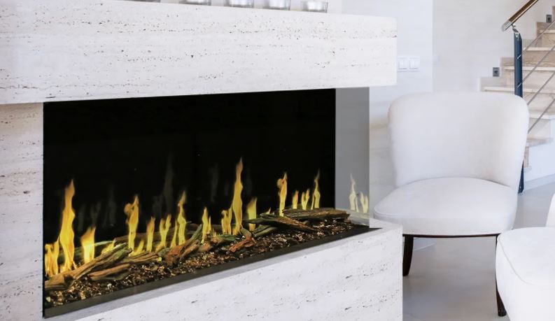 Modern Flames 100" Orion Multi HelioVision Linear Electric Fireplace - Chimney Cricket