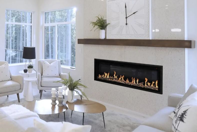 Modern Flames 76" Orion Slim HelioVision Linear Electric Fireplace - Chimney Cricket