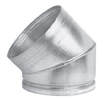 Metal Fab 12" Type B Gas Vent 45° 2-Piece Adjustable Elbow - Chimney Cricket