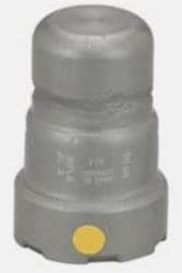 Cap, 1-1/4" Press, MegaPress-G, Black Steel, Sch. 40 with Yellow Dot, Viega - 25746 (CS1) - Chimney Cricket