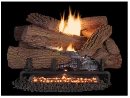 Superior F2085B 30" Mossy Oak Concrete Logs 2/2 - Chimney Cricket