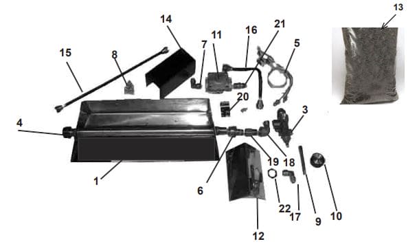 Outdoor Lifestyles 18" NG Outdoor Burner (Hearth Kit) - Safety Pilot - ODSP24LP ** - Chimney Cricket