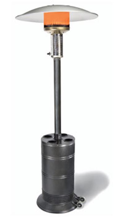 Sunstar Hammertone Jet Black / Silver Painted Patio Heater, LP - PHJ40-L6, 44030500 - Chimney Cricket