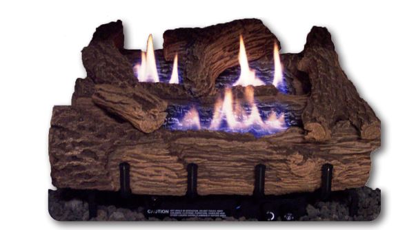 EverWarm 18" Palmetto Oak 5-Piece Refractory Log Set - Chimney Cricket