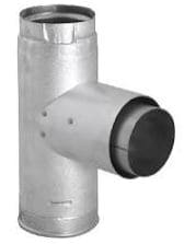 (X) Duravent 4" Diameter PelletVent Pro Adapter Tee with Clean-Out - WHEN STOCK IS DEPLETED USE 4PVP-TAD1 - Chimney Cricket