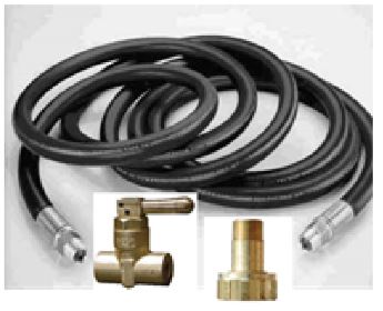 Hose Kit, 3/4" X 18' for Dispensers, Includes, Hose, Quick Acting Valve, & 1-3/4" ACME Hose Connector - Chimney Cricket