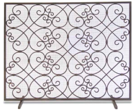 Pilgrim Abington Single Panel Screen with Distressed Bronze Finish - Chimney Cricket