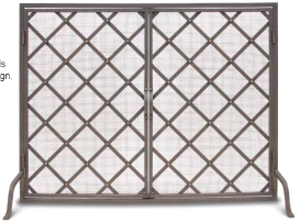 Pilgrim Iron Weave Door Door Screen with Distressed Bronze Finish - Chimney Cricket