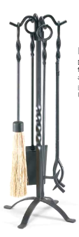 Pilgrim Black Twirl Tool Set with Black  Finish - Chimney Cricket